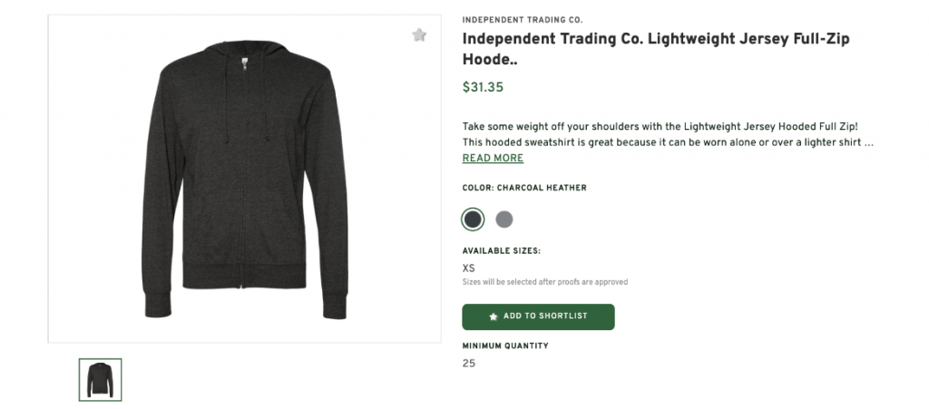 Independent Lightweight Full-Zip Hoodie