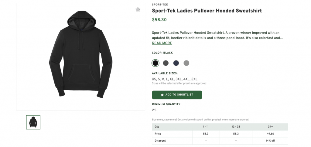 Ladies’ Pullover Hooded Sweatshirt