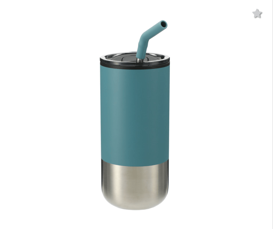 Lagom Insulated 16oz Stainless Steel Tumbler with Straw