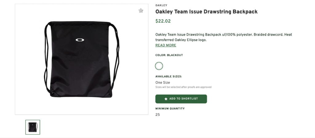 Oakley Team Issue Drawstring Backpack