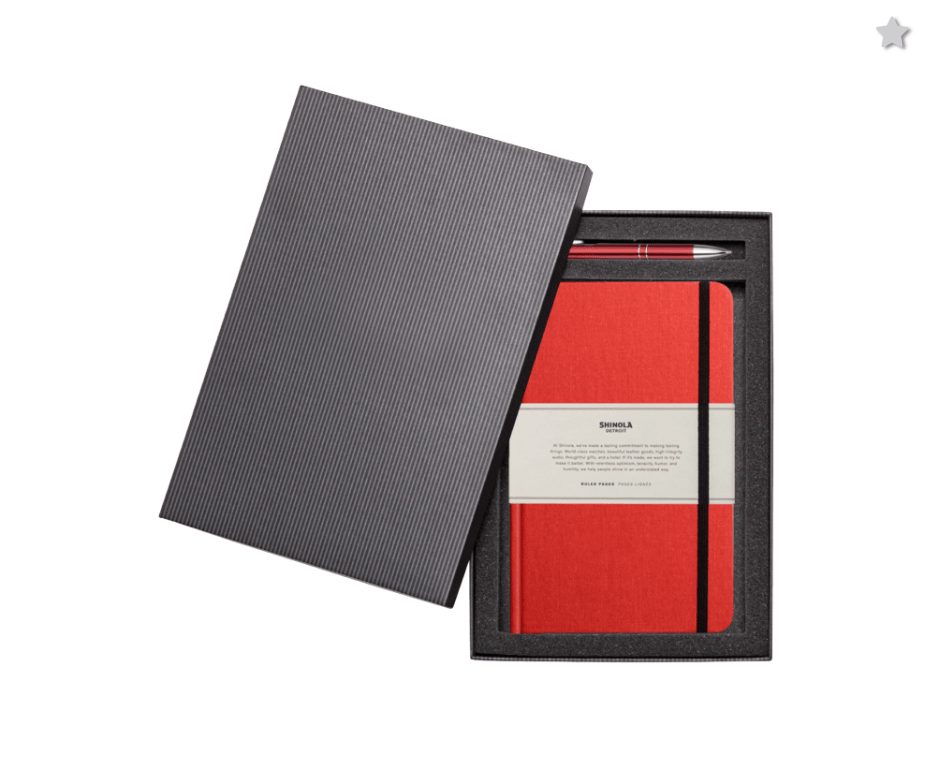 Shinola® HardCover Journal:Clicker Pen Gift Set