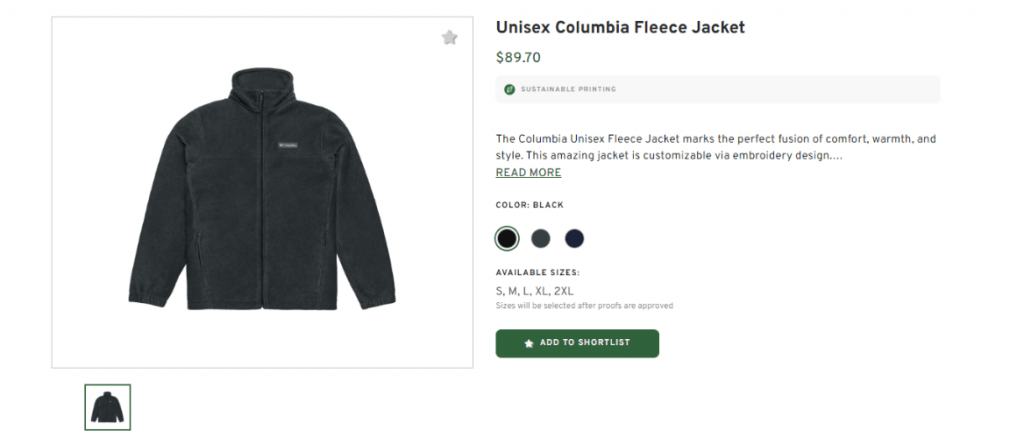 Unisex Columbia Fleece Jacket