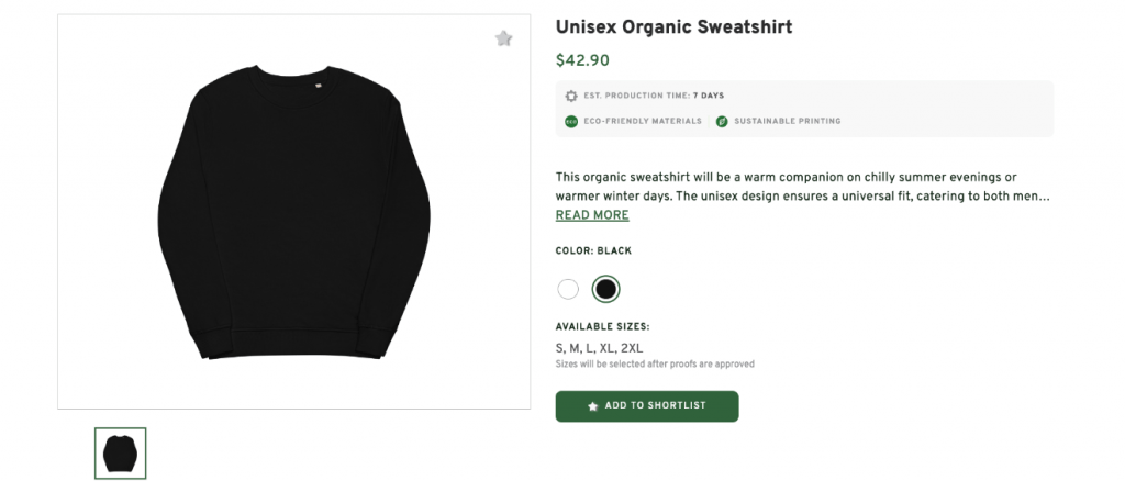 Unisex Organic Sweatshirt