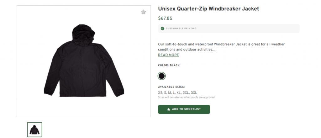 Unisex Quarter-Zip Windbreaker Jacket