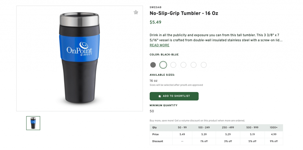 No-Slip-Grip Tumbler