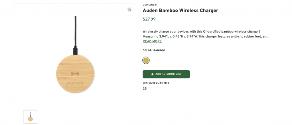 Auden Bamboo Wireless Charger