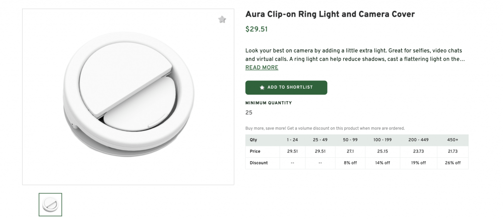 Aura Clip-on Ring Light and Camera Cover