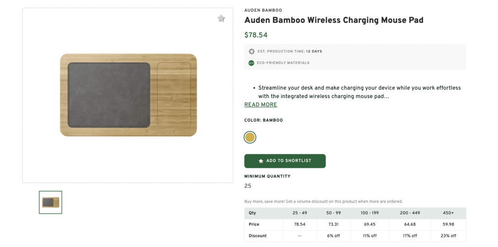 Bamboo Wireless Charging Mousepads