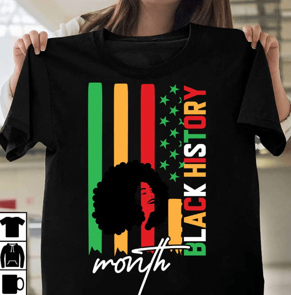 Custom Printed Tshirts with Black History Month Quotes