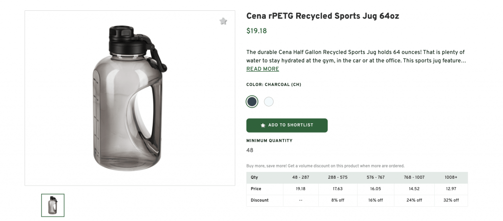 Cena Recycled Sports Jug