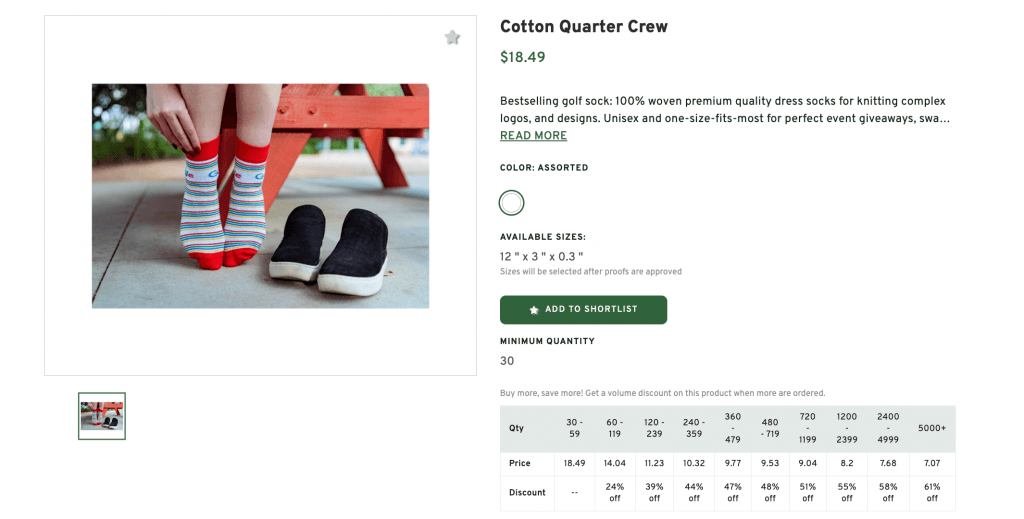 Cotton Quarter Crew Socks