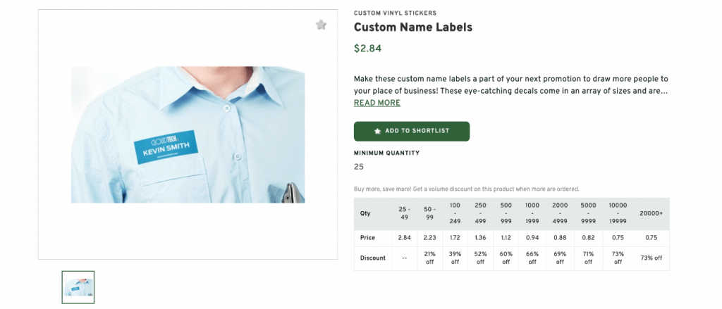 Custom Name Labels