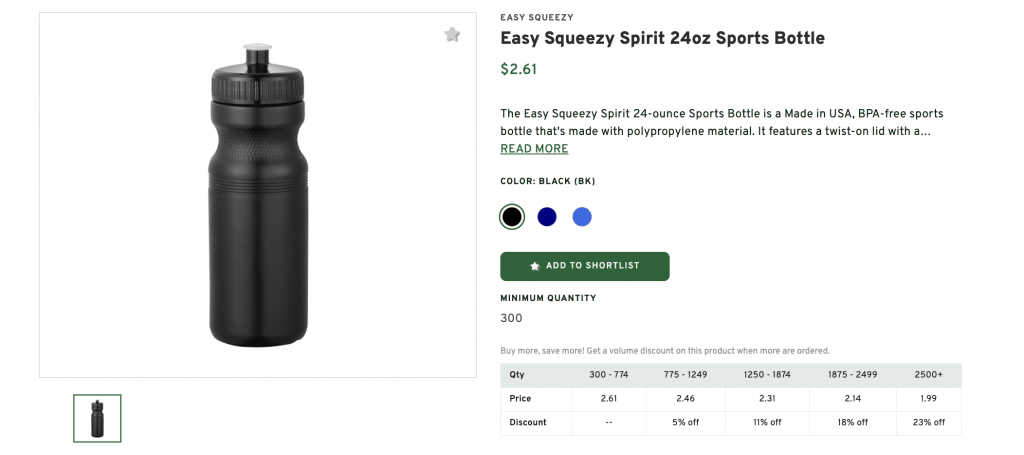 Easy Squeezy Spirit Sports Bottle