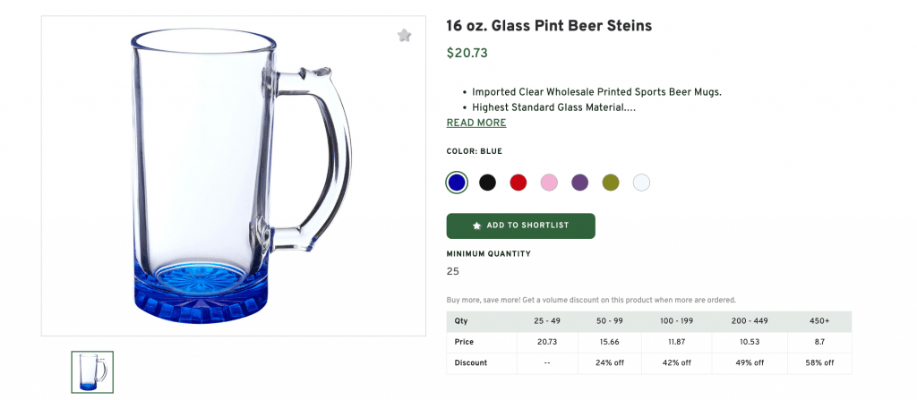 Glass Pint Beer Steins