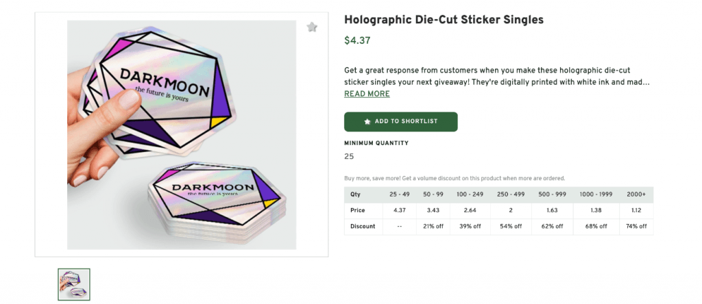 Holographic Die-Cut Sticker Singles