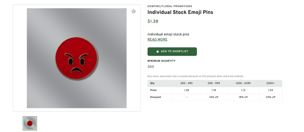 Individual Stock Emoji Pins