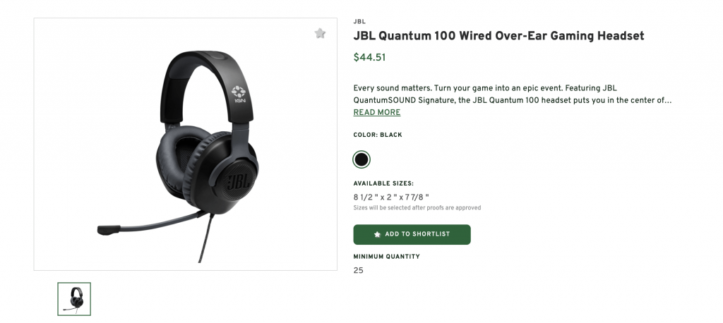 JBL Quantum 100 Wired Over-Ear Gaming Headset