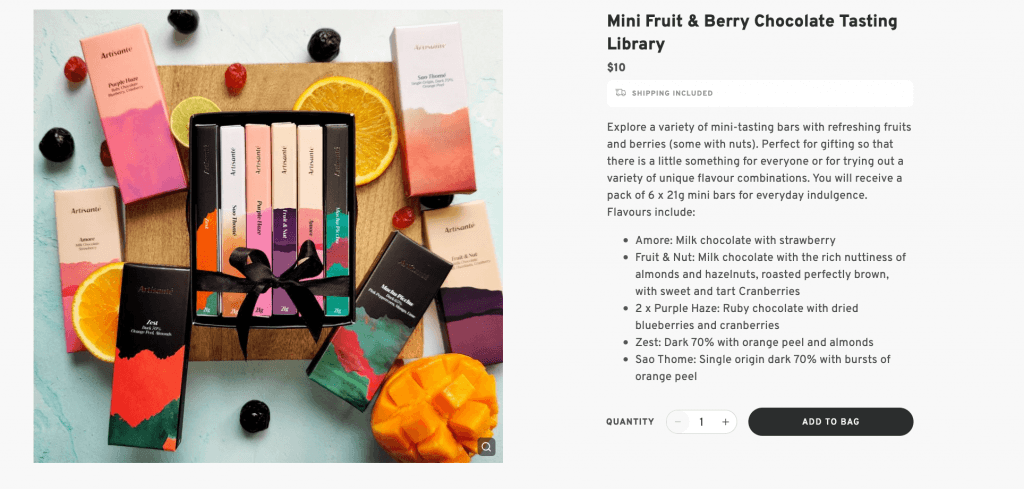 Mini Fruit & Berry Chocolate Tasting Library