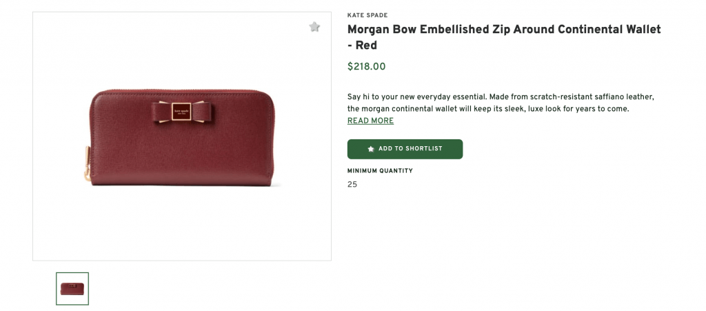 Morgan Bow Embellished Zip Around