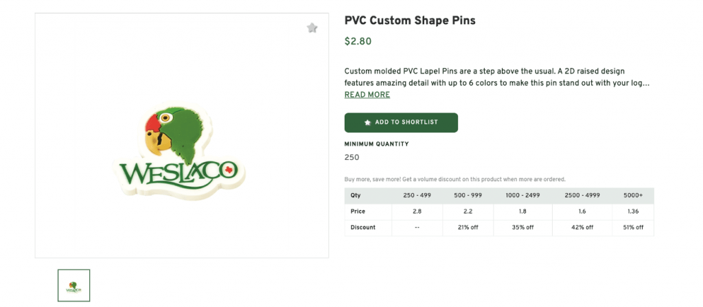 PVC Custom Shape Pins