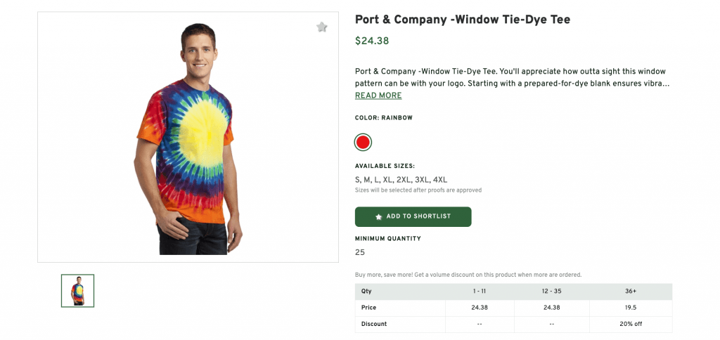 Port & Company -Window Tie-Dye Tee