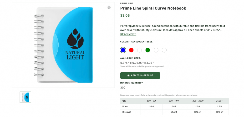 Prime Line Spiral Curve Notebook