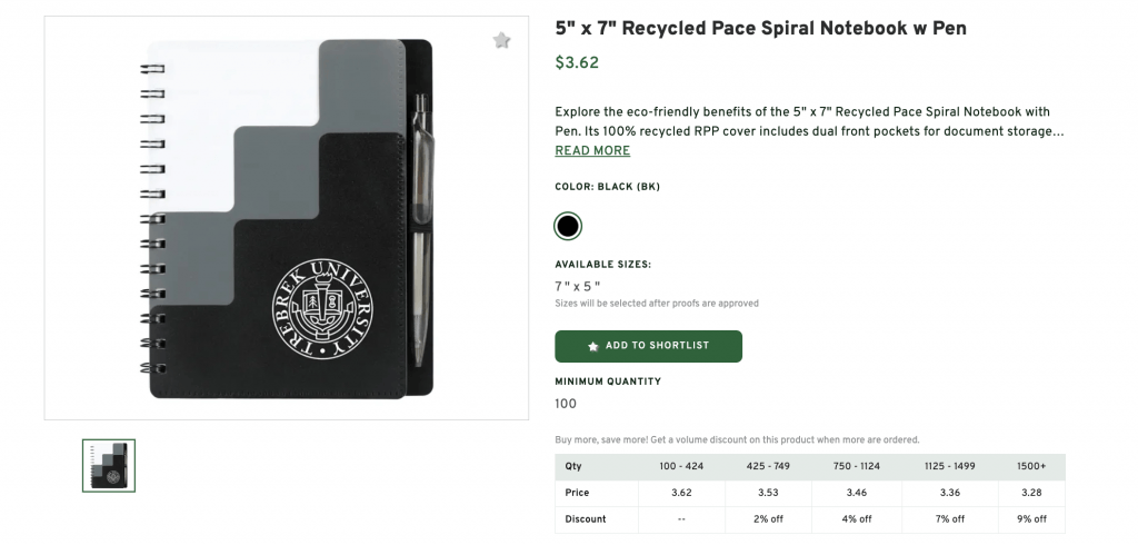 Recycled Spiral Notebook