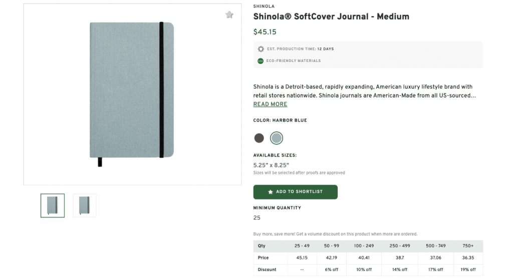 Shinola SoftCover Journal - Medium