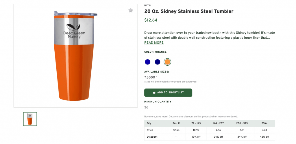 Sidney Stainless Steel Tumbler