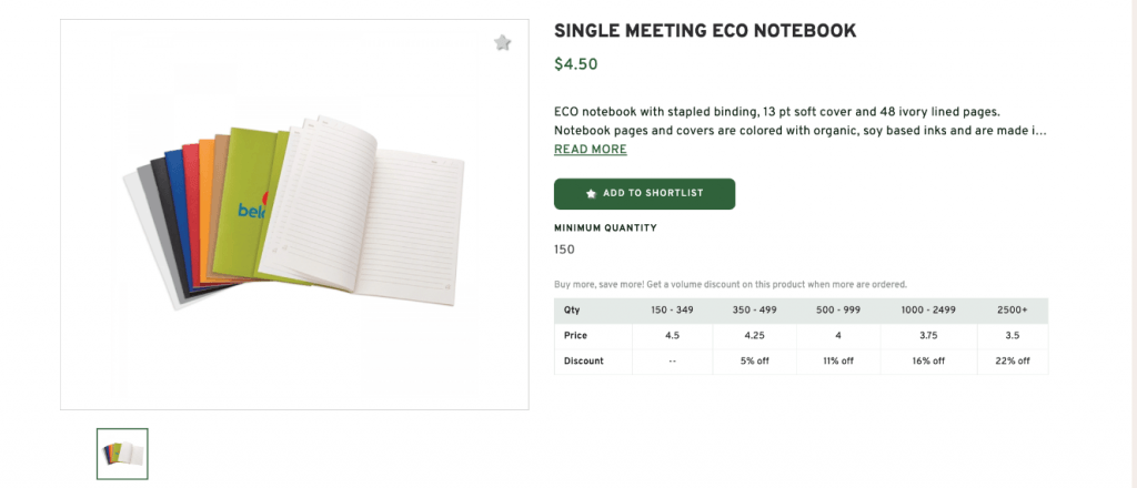 Single Meeting Eco Notebook