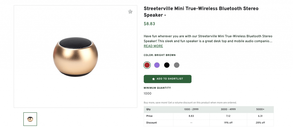 Streeterville Wireless Bluetooth Stereo Speaker