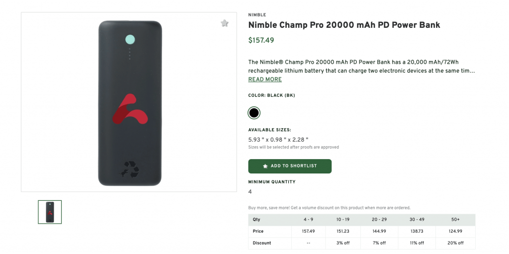 Nimble Champ Pro Portable Charge - 20,000mAh
