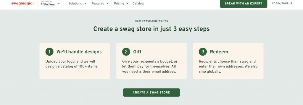 swag store feature for employee gifting