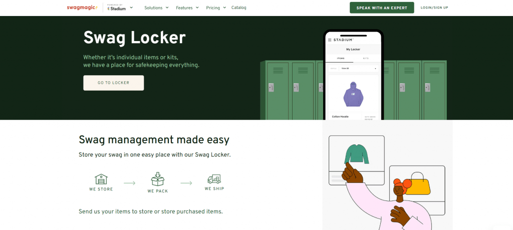 swaglocker for gifting storage and management