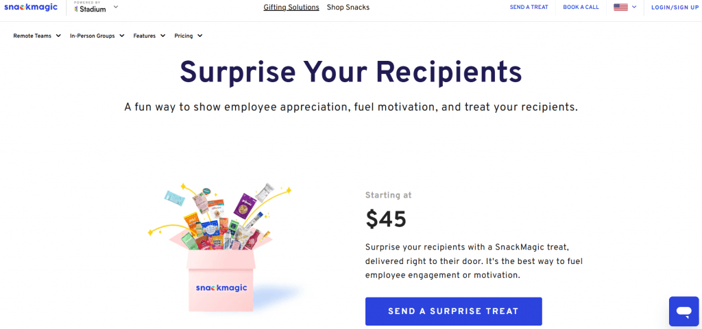 surprise bulk snack gift order for employees